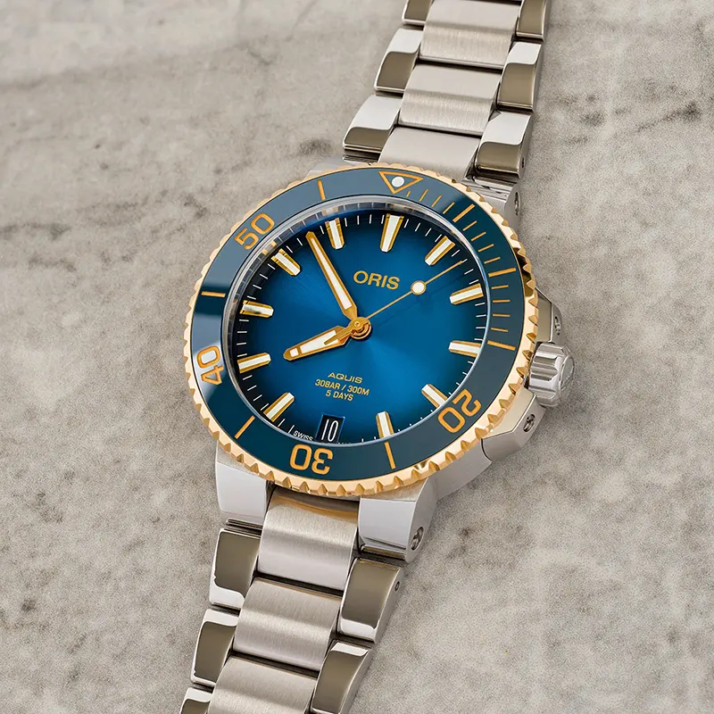 Oris Aquis AutoMatic  Date Calibre 400 Blue Dial Men's Watch 0140077696355